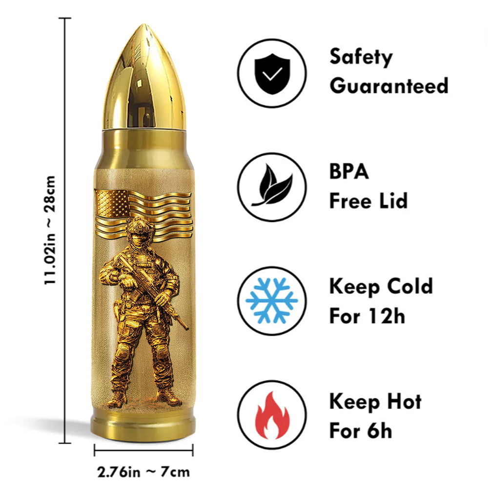 Personalized Veteran Bullet Tumbler Gifts for Dad And Grandpa Veterans Available All Military Branch K1702 Trhn