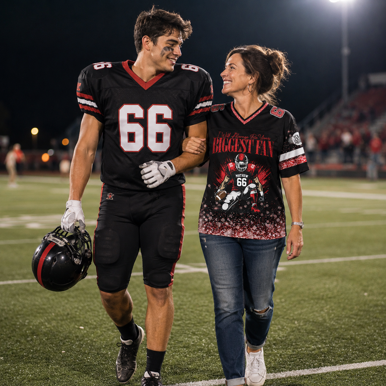 I'll Always Be Your Biggest Fan - Personalized Football Jersey For Football Mom - Gift For Sport Family T1807 T24