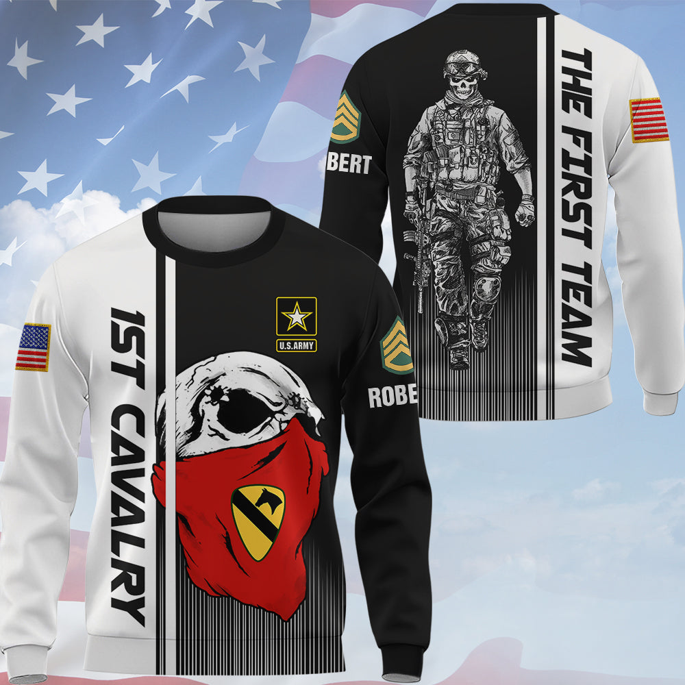 Personalized All Over Print Shirt Military Skull Veteran Available All Branches Gift For Veteran Soldier K1702 Trhn