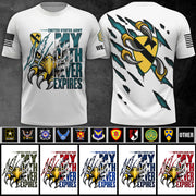 Custom Military Veteran All Over Print Shirt My Oath Never Expires K1702 MT2