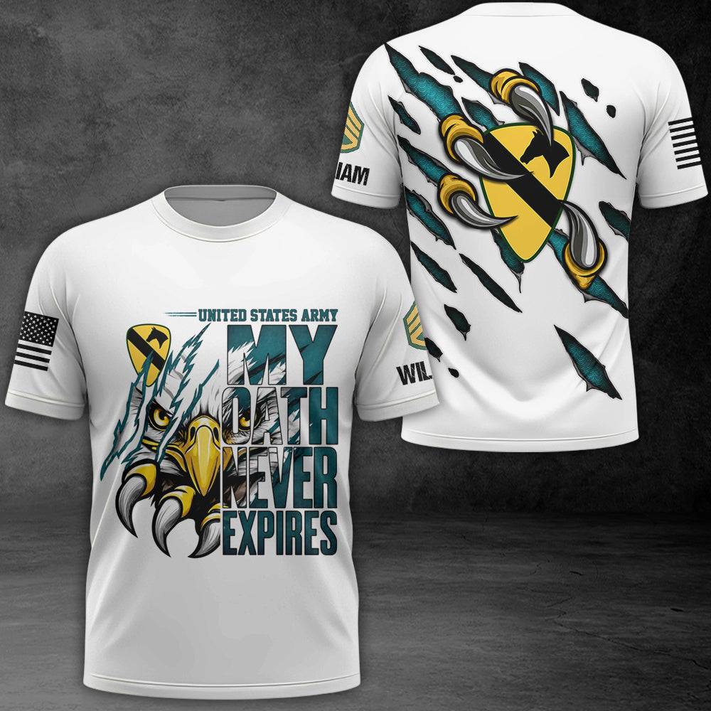 Custom Military Veteran All Over Print Shirt My Oath Never Expires K1702 MT2