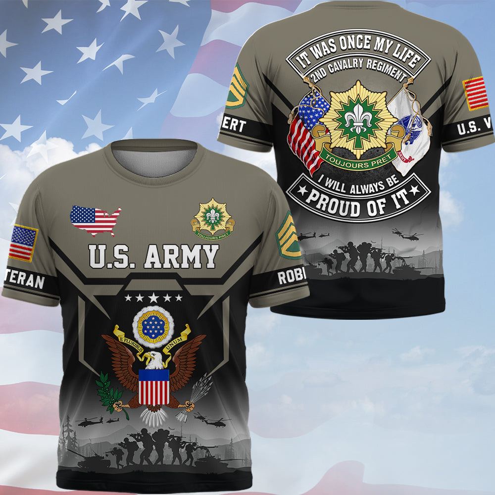 Personalized All Over Print Shirt It Was Once My Life US Veteran I Will Always Be Proud Of It Gift For Military Veterans K1702 Trhn