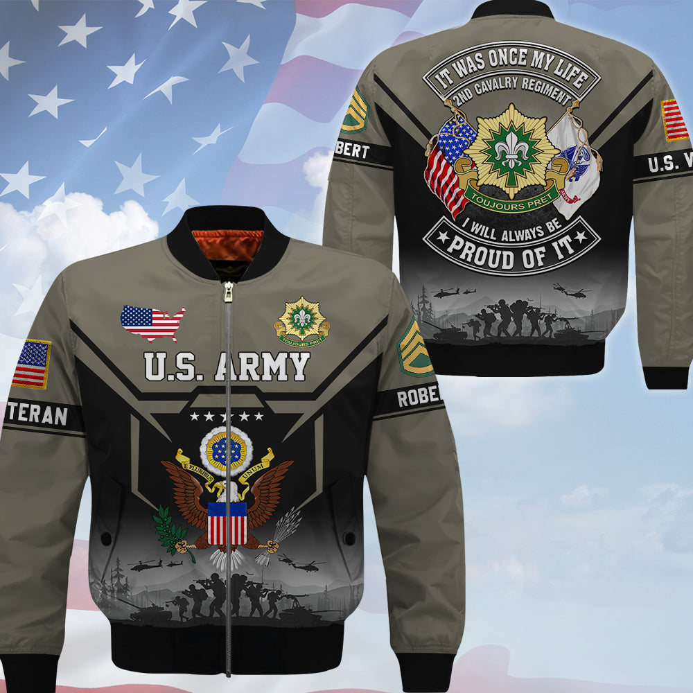 Personalized All Over Print Shirt It Was Once My Life US Veteran I Will Always Be Proud Of It Gift For Military Veterans K1702 Trhn