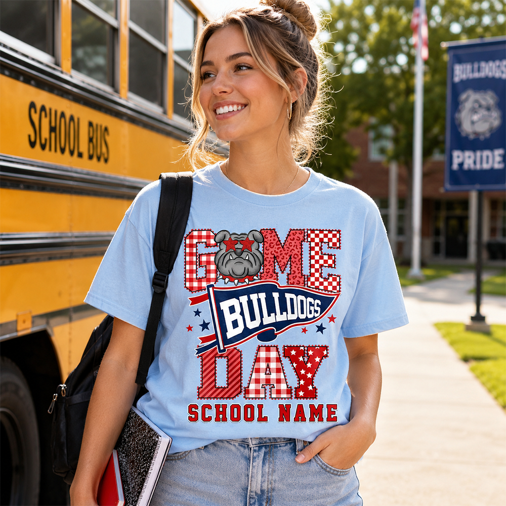 Custom School Mascot Game Day Shirt , School Spirit L0411 Hv01