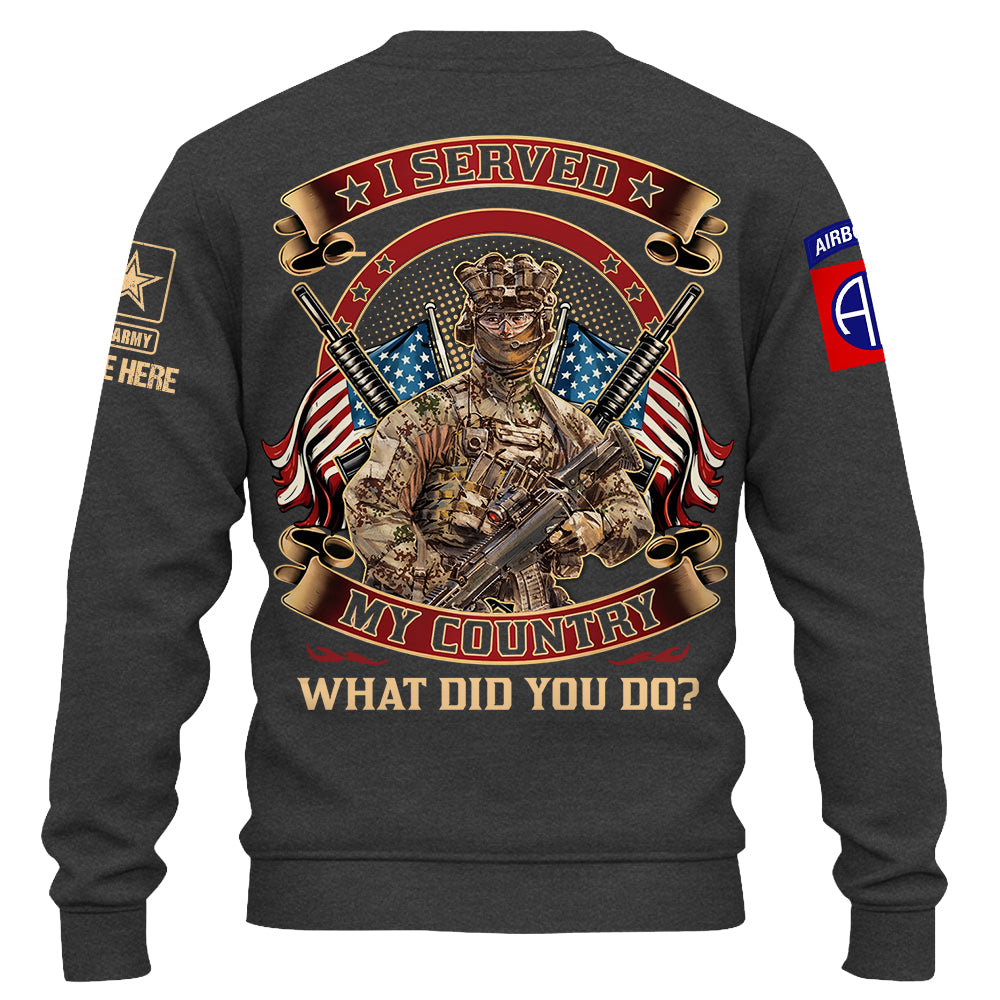 Custom Shirt I Served My Country Veteran What Did You Do Custom Gift For Veterans K1702 Trhn