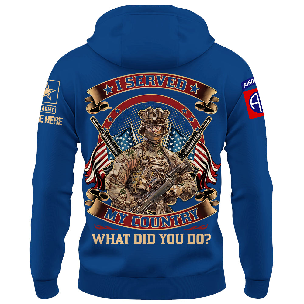 Custom Shirt I Served My Country Veteran What Did You Do Custom Gift For Veterans K1702 Trhn