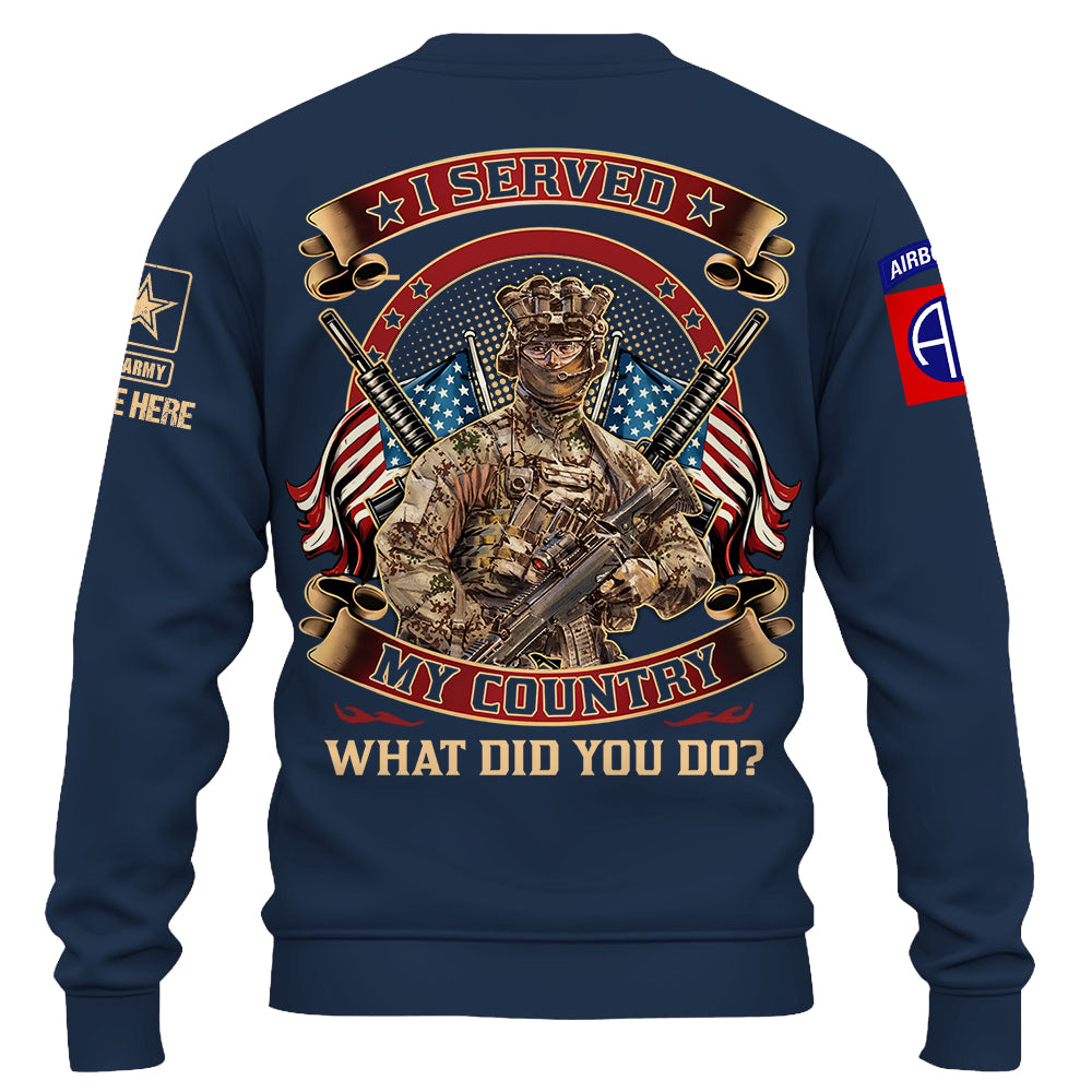 Custom Shirt I Served My Country Veteran What Did You Do Custom Gift For Veterans K1702 Trhn