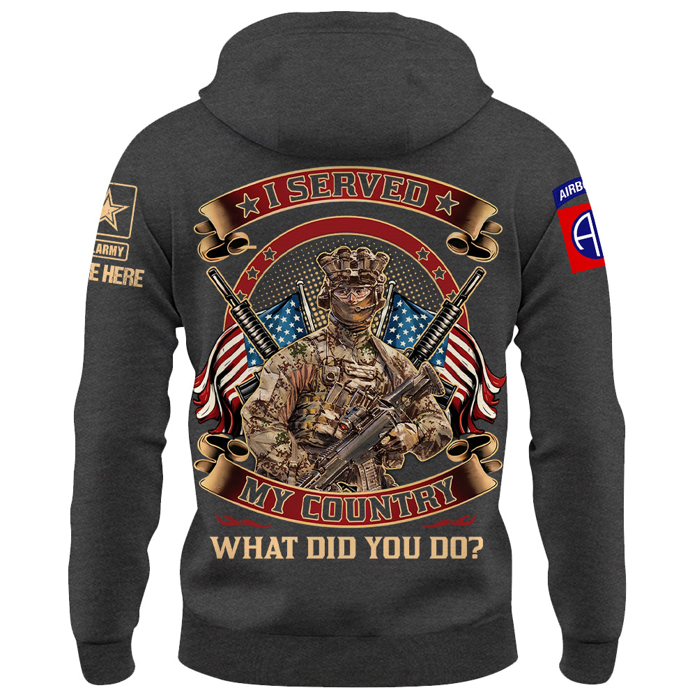 Custom Shirt I Served My Country Veteran What Did You Do Custom Gift For Veterans K1702 Trhn
