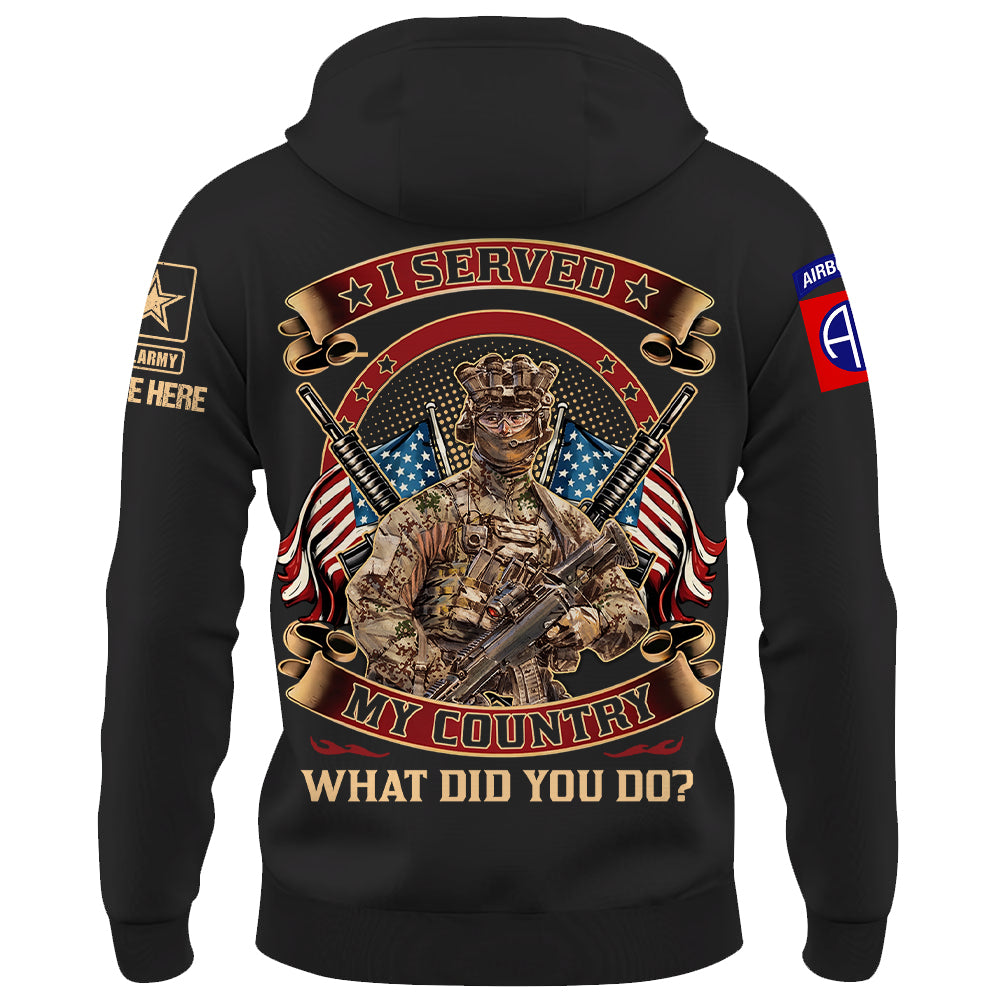Custom Shirt I Served My Country Veteran What Did You Do Custom Gift For Veterans K1702 Trhn