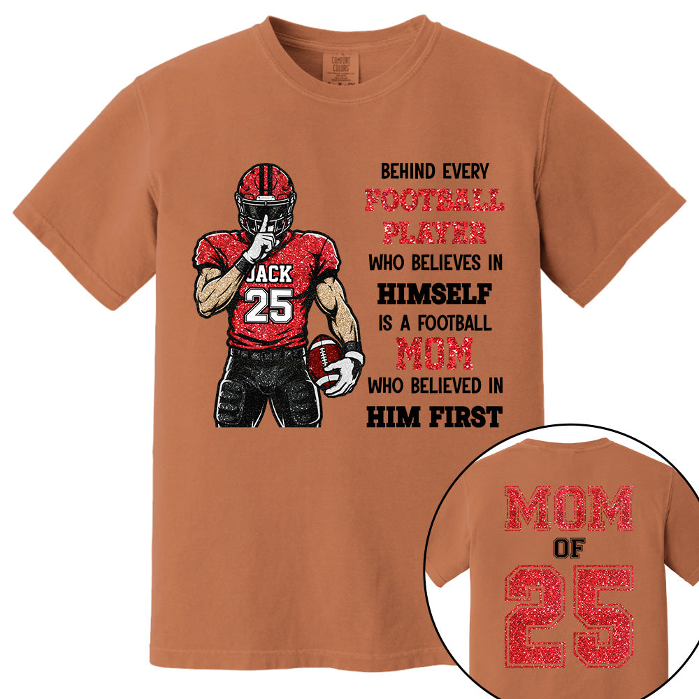 Behind Every Football Player Shirt Gift For Her Him Sports Mom L0411 VH01