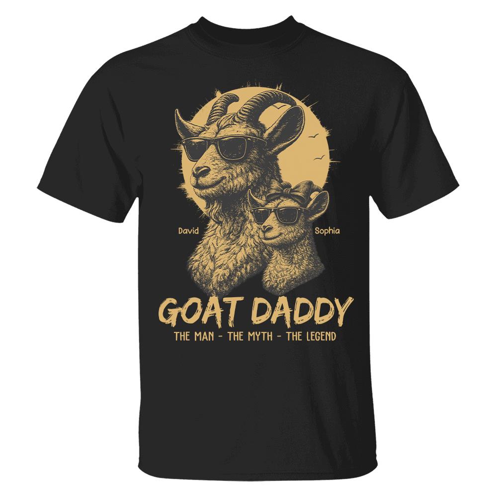 Personalized Goat Daddy Shirt, Funny Father's Day Gift For Dad L0411 Hv01