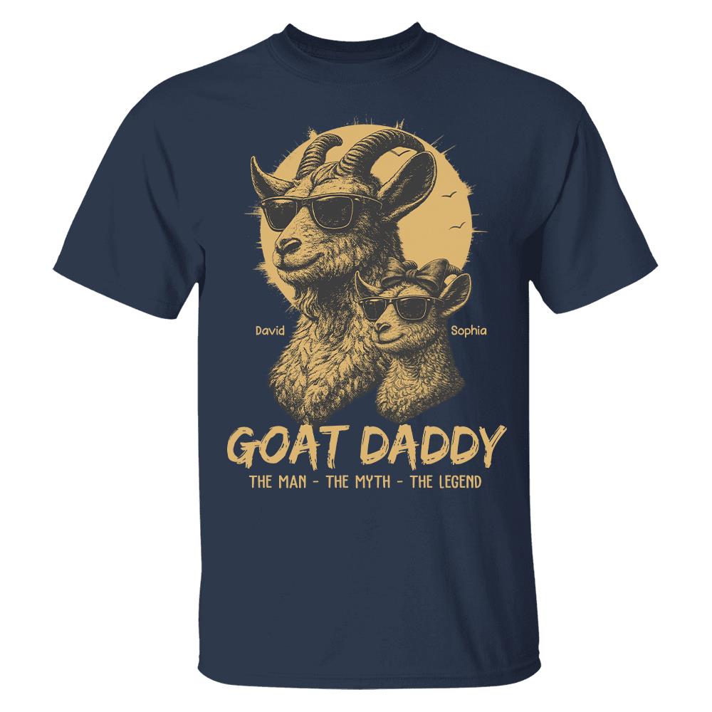 Personalized Goat Daddy Shirt, Funny Father's Day Gift For Dad L0411 Hv01