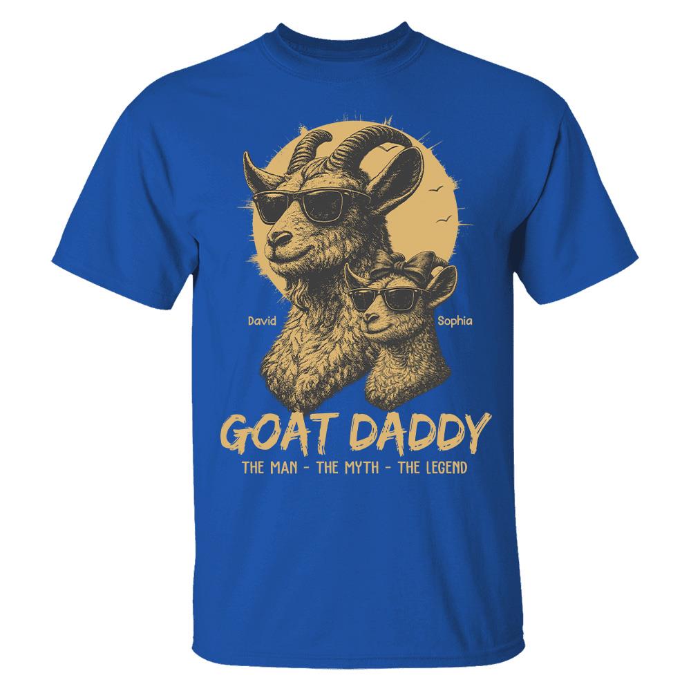 Personalized Goat Daddy Shirt, Funny Father's Day Gift For Dad L0411 Hv01