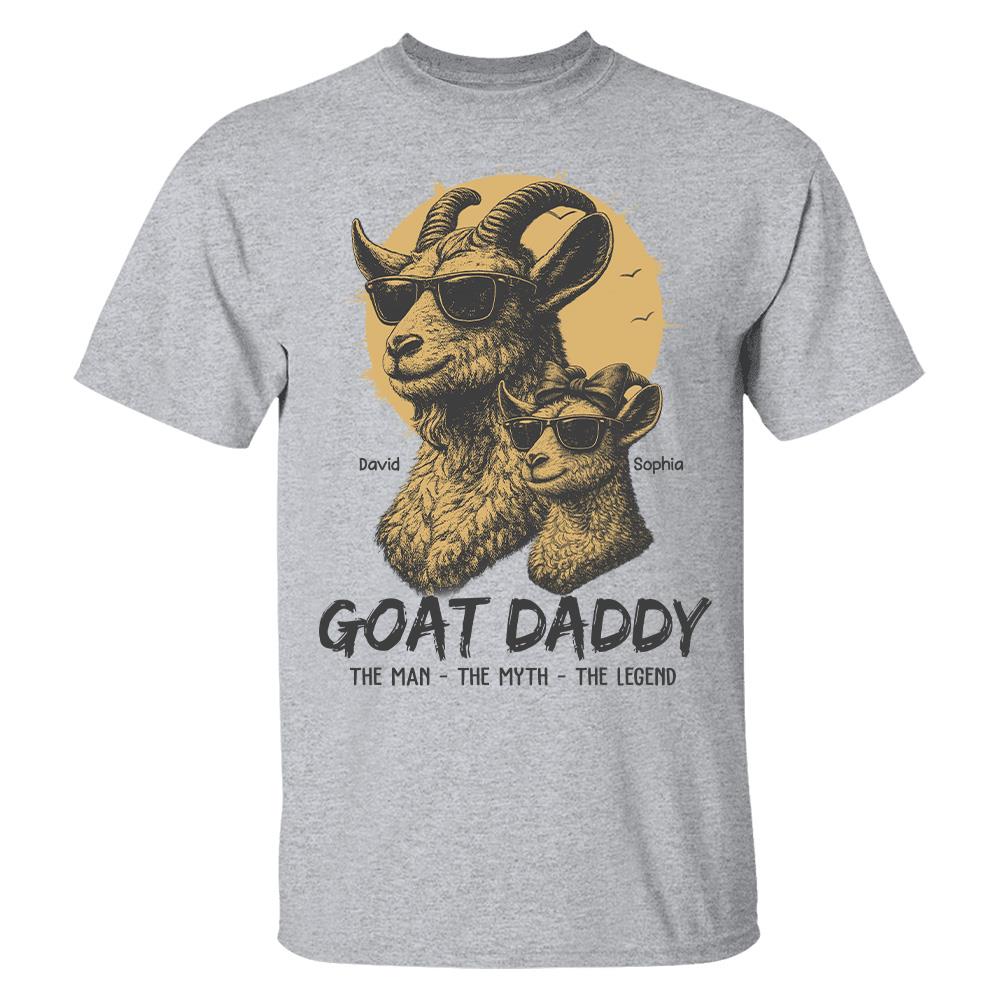 Personalized Goat Daddy Shirt, Funny Father's Day Gift For Dad L0411 Hv01