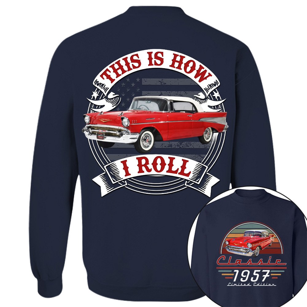 This Is How I Roll - Custom Photo Classic Car Shirt - Personalized Father's Day Birthday Gifts For Dad, Grandpa, Family, Yourself A2110 T24