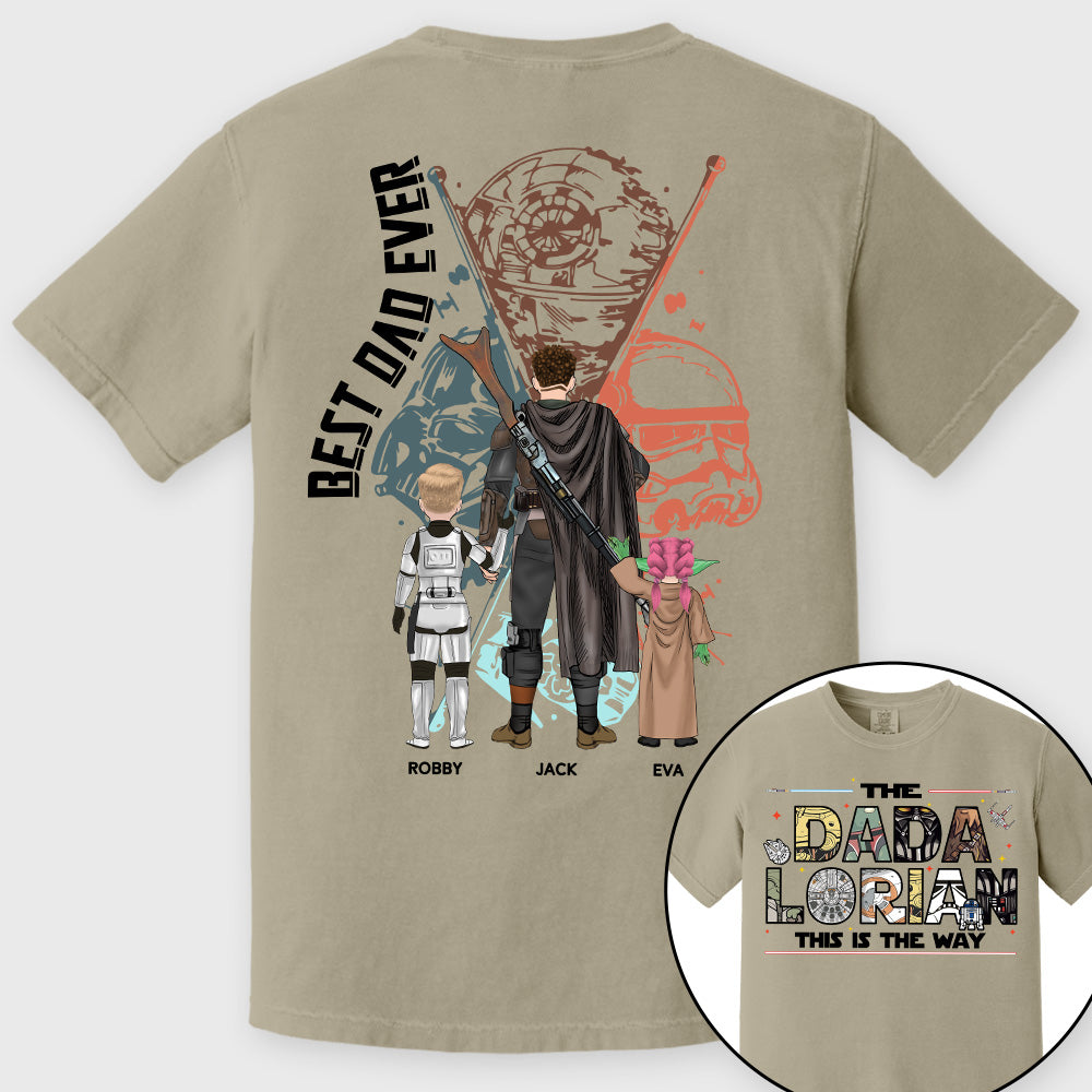 Best Dad Ever - The Dadalorian This Is They Way Personalized Shirt Gift For Dad - Custom Father's Day Gift 2026 Pt99