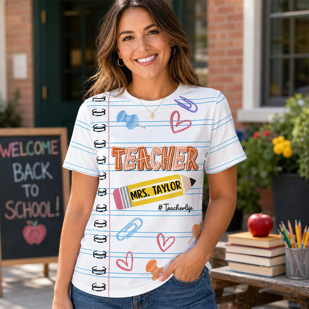 Personalized Pencil Teacher Para Librarian Counselor Appreciation Back to School, Custom Job Title Teacher Name, Gifts For Teacher MI209 Hv01