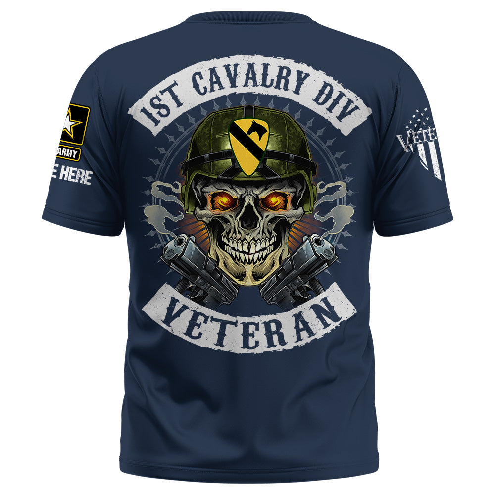 Personalized Shirt US Veteran Custom Division Military Patches Skull Veteran Style Gift For Veteran K1702 Trhn