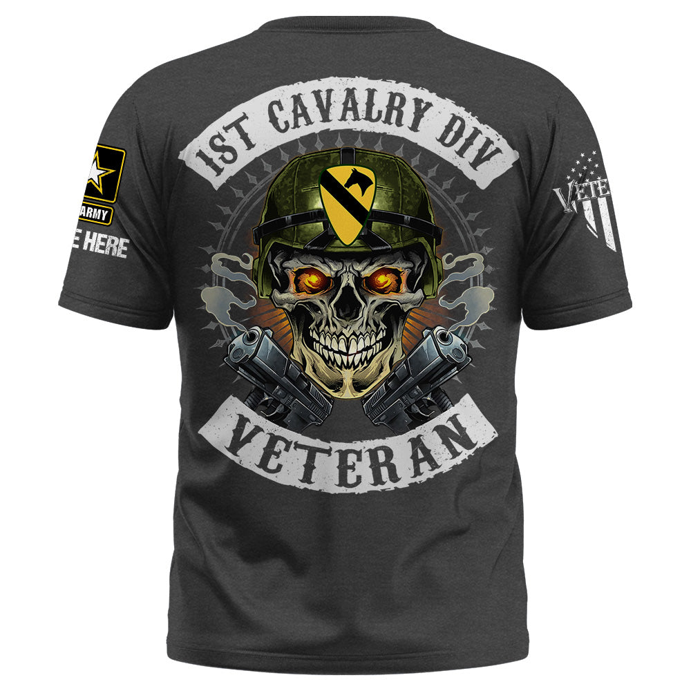 Personalized Shirt US Veteran Custom Division Military Patches Skull Veteran Style Gift For Veteran K1702 Trhn