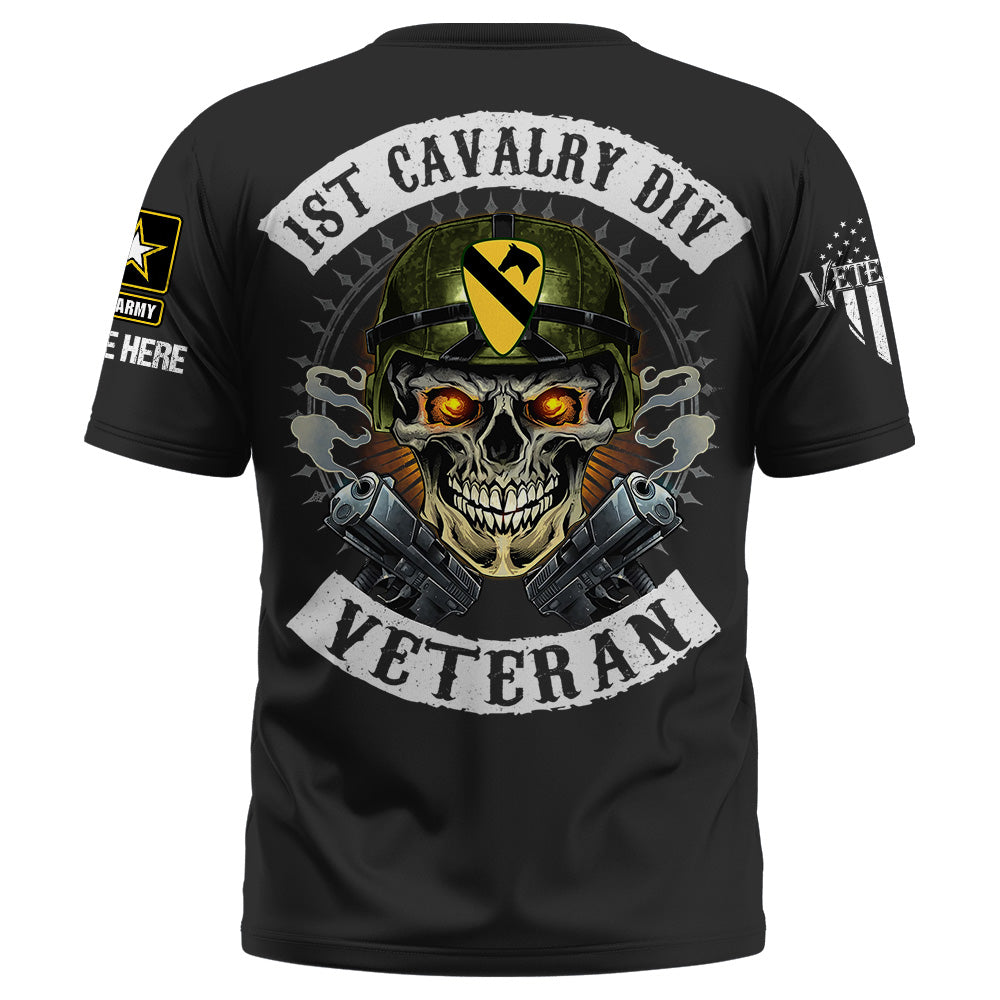 Personalized Shirt US Veteran Custom Division Military Patches Skull Veteran Style Gift For Veteran K1702 Trhn