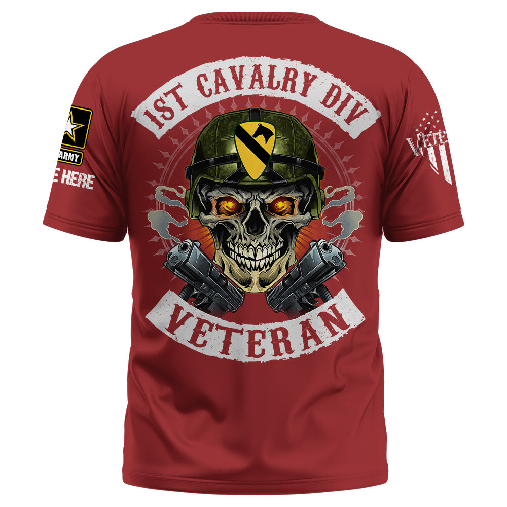 Personalized Shirt US Veteran Custom Division Military Patches Skull Veteran Style Gift For Veteran K1702 Trhn