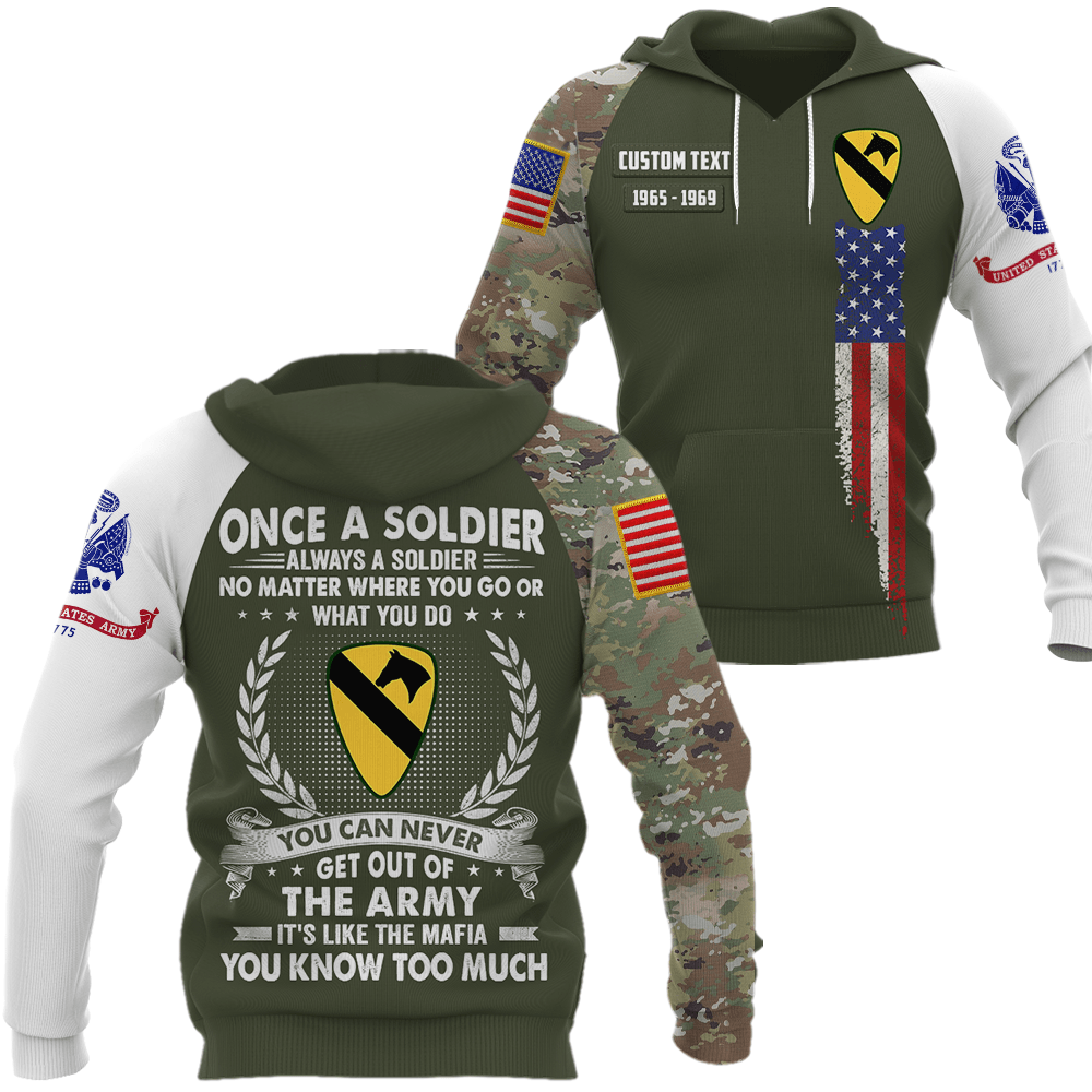Personalized All Over Print Shirt Once A Soldier Always A Soldier No Matter Where You Go Or What You Do K1702