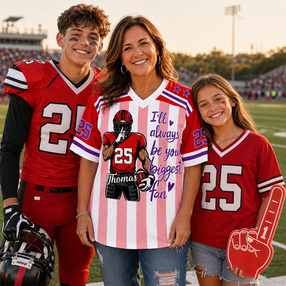 I Will Always Be Your Biggest Fan, Personalized American Football Team Shirt, Football GameDay Custom Shirt MI209 Hv01