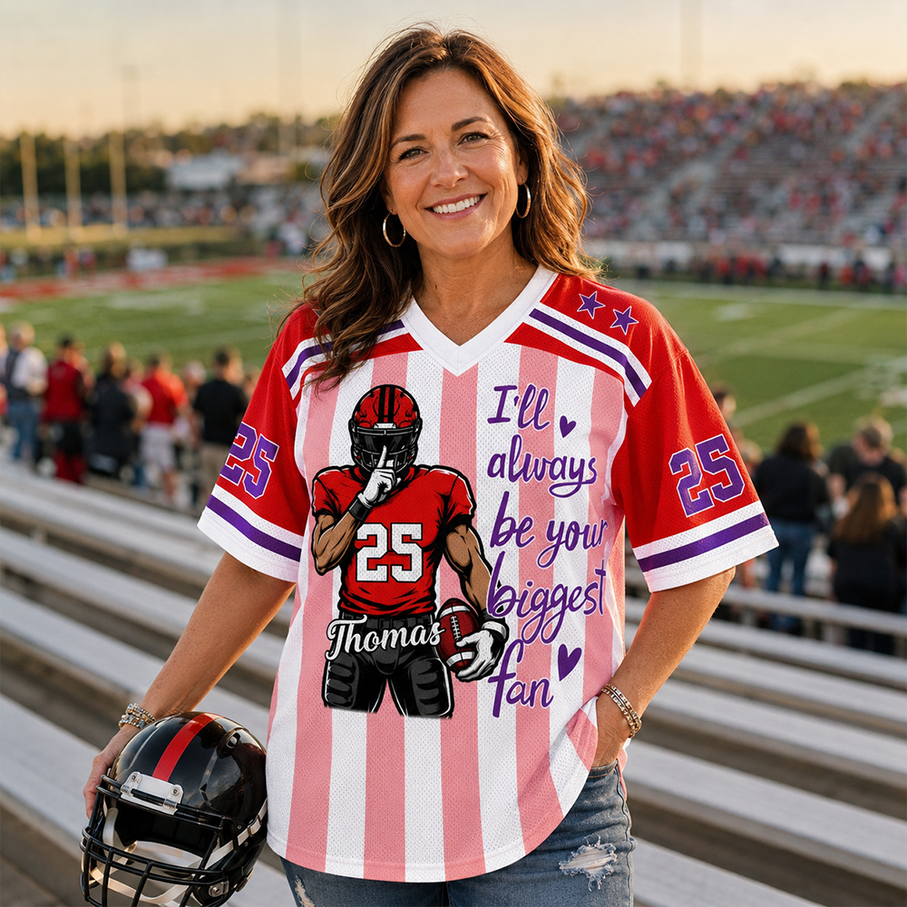 I Will Always Be Your Biggest Fan, Personalized American Football Team Shirt, Football GameDay Custom Shirt MI209 Hv01