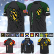 Customized Veteran Military Shirt Eagle America Military Patches Available All Military Branches K1702 MT2