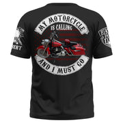 My Motorcycle Is Calling And I Must Go Biker Shirt Personalized Upload Vechicle Photo For Biker K1702 Trhn