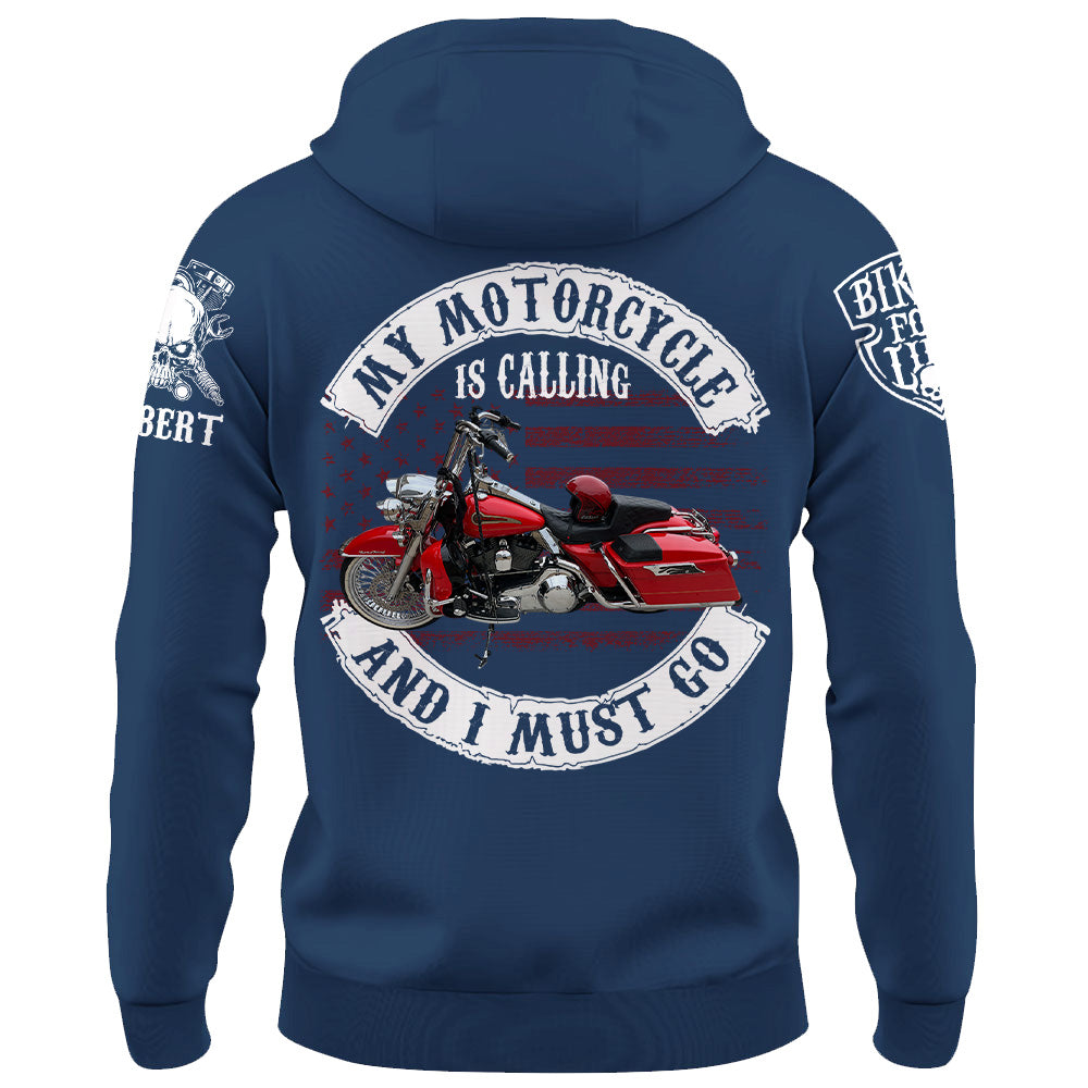 My Motorcycle Is Calling And I Must Go Biker Shirt Personalized Upload Vechicle Photo For Biker K1702 Trhn