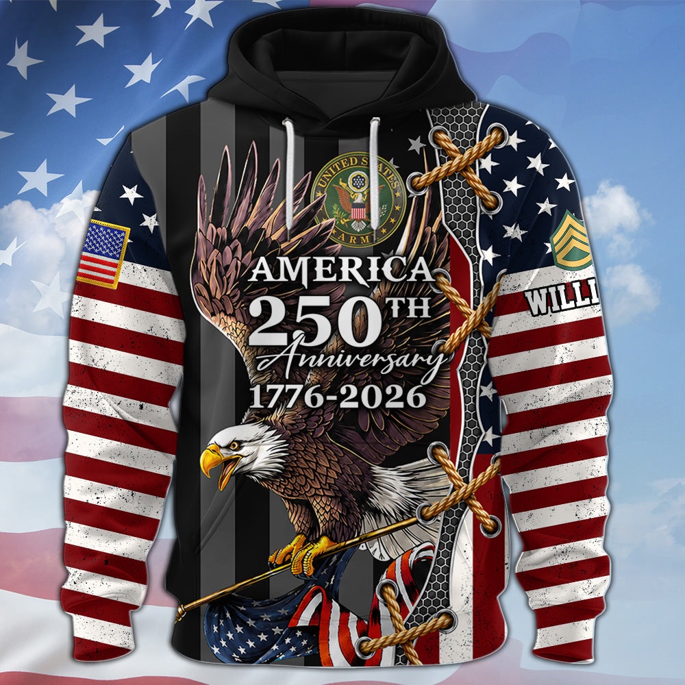 Custom All Over Print Shirt America 250th Anniversary Shirt Eagle Military Gifts For Veterans K1702 MT2