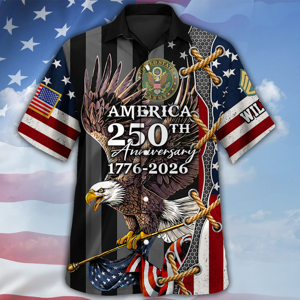 Custom All Over Print Shirt America 250th Anniversary Shirt Eagle Military Gifts For Veterans K1702 MT2
