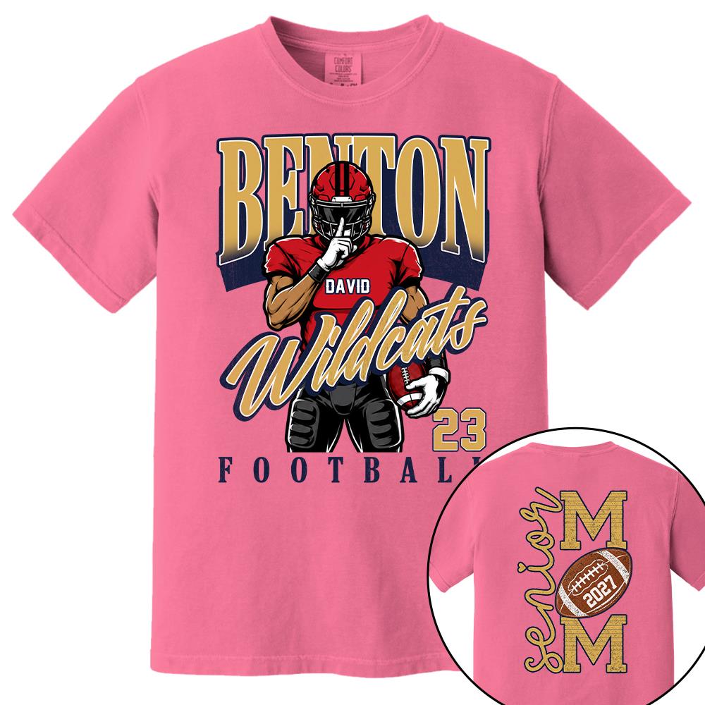Custom Football Senior Mom 2027 Shirt, Senior Year Football Gift Idea L0411 Nh00