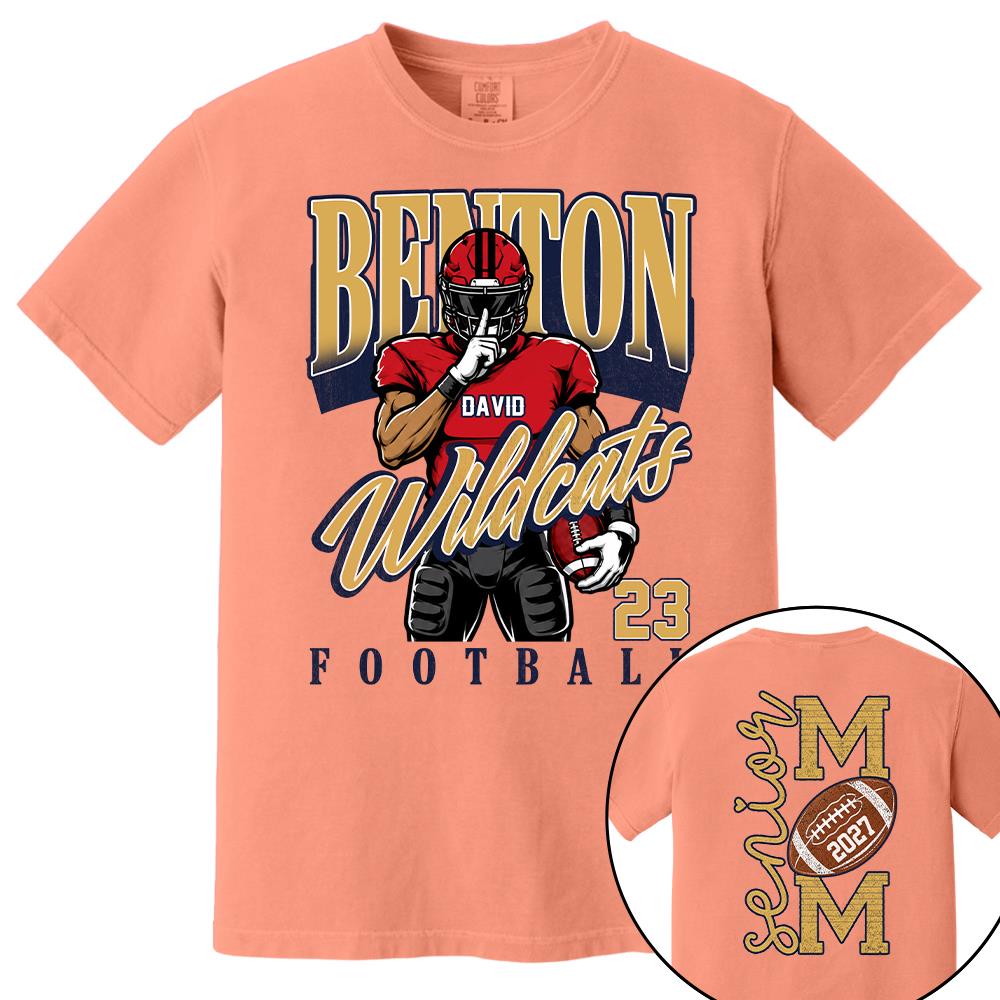 Custom Football Senior Mom 2027 Shirt, Senior Year Football Gift Idea L0411 Nh00