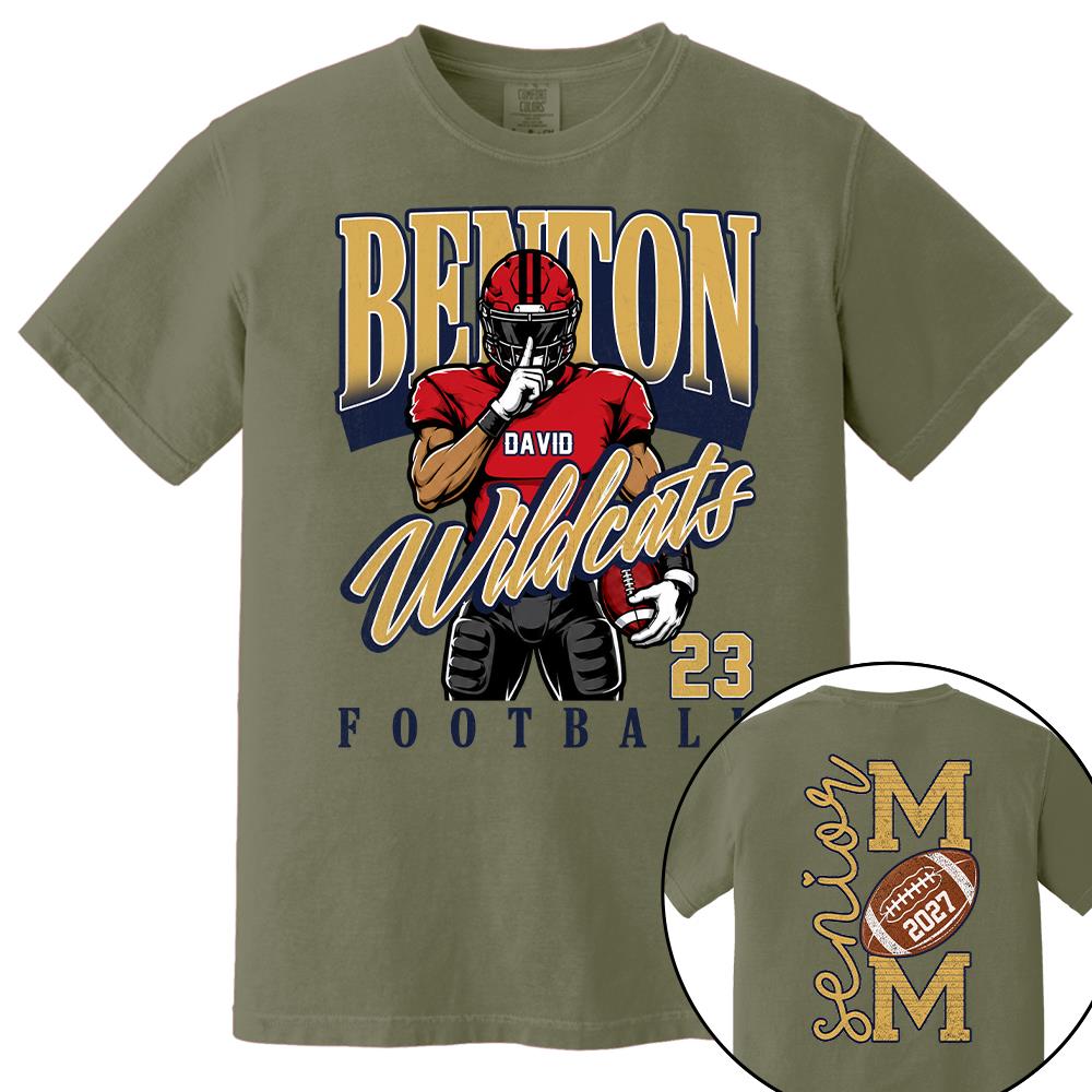 Custom Football Senior Mom 2027 Shirt, Senior Year Football Gift Idea L0411 Nh00