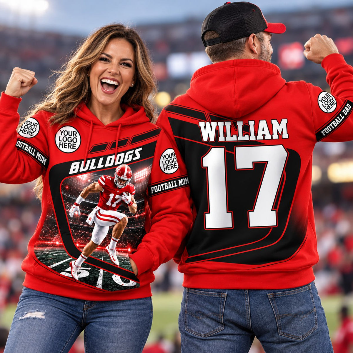 Personalized All Over Print Shirt American Football - Gift For Football Lovers NA04 T24