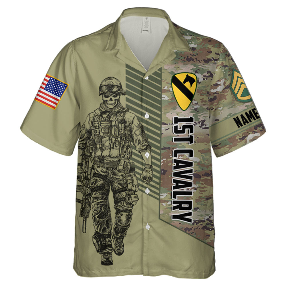 Personalized Shirt For Veteran Camouflage All Over Print Shirt Custom Division Military K1702