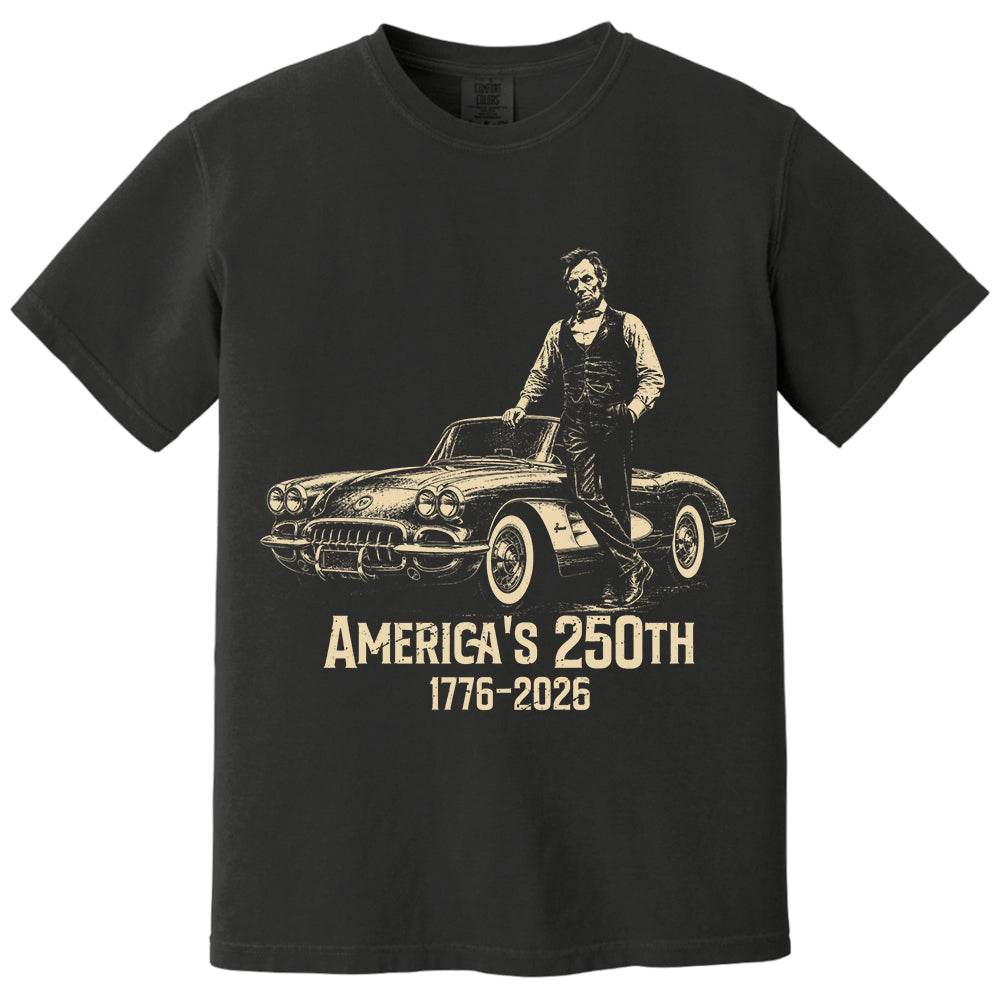 Custom Car Vintage 250 Years America Anniversary Shirt, Funny 4th of July Tee For Car Lovers VH01