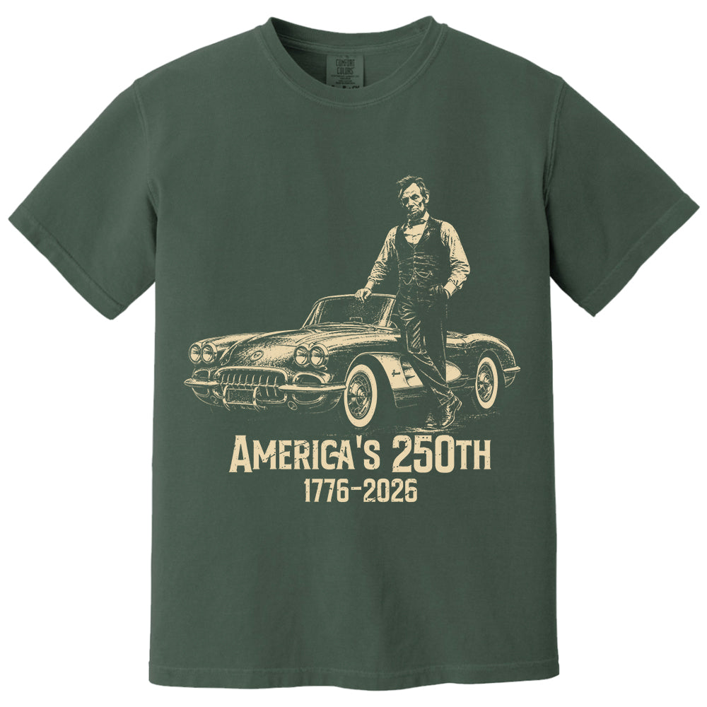 Custom Car Vintage 250 Years America Anniversary Shirt, Funny 4th of July Tee For Car Lovers VH01