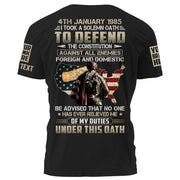 Military Veteran I Once Took A Solemn Oath To Defend The Constitution Personalized Shirt For Veteran K1702