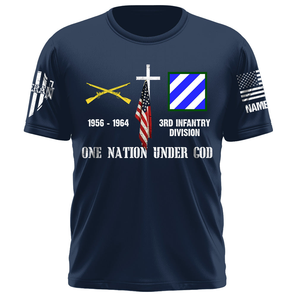 Custom Shirt One Nation Under God Custom Division Badges Military Gift For Veteran K1702 Trhn