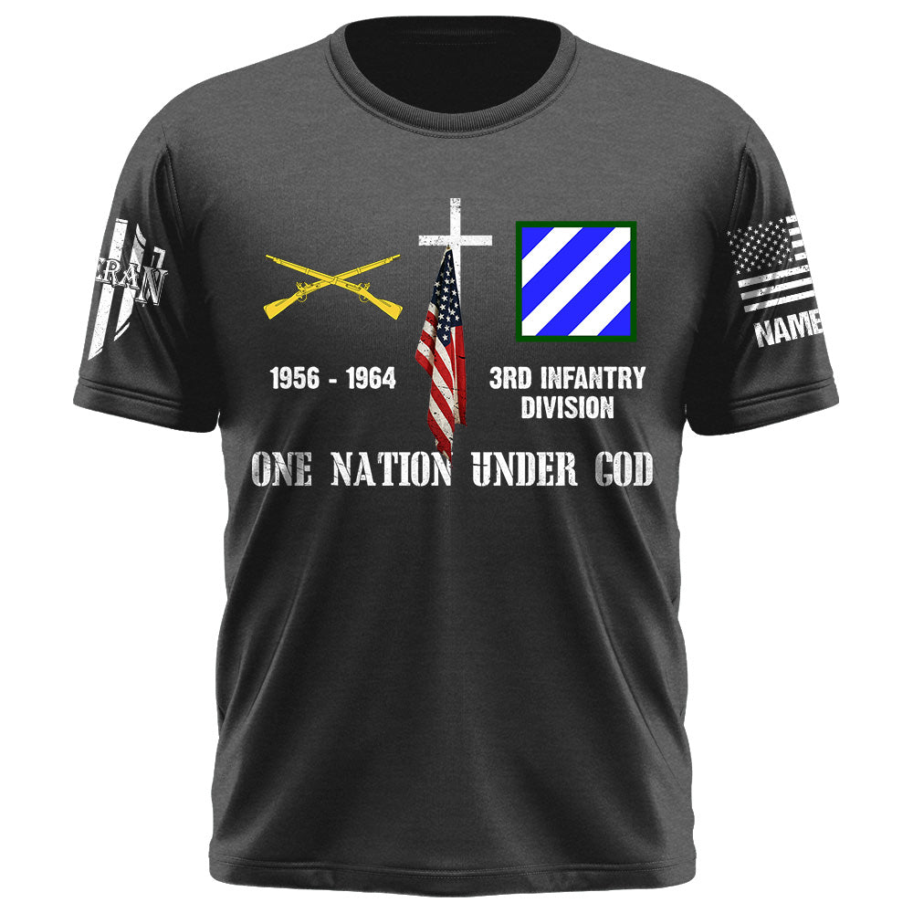 Custom Shirt One Nation Under God Custom Division Badges Military Gift For Veteran K1702 Trhn