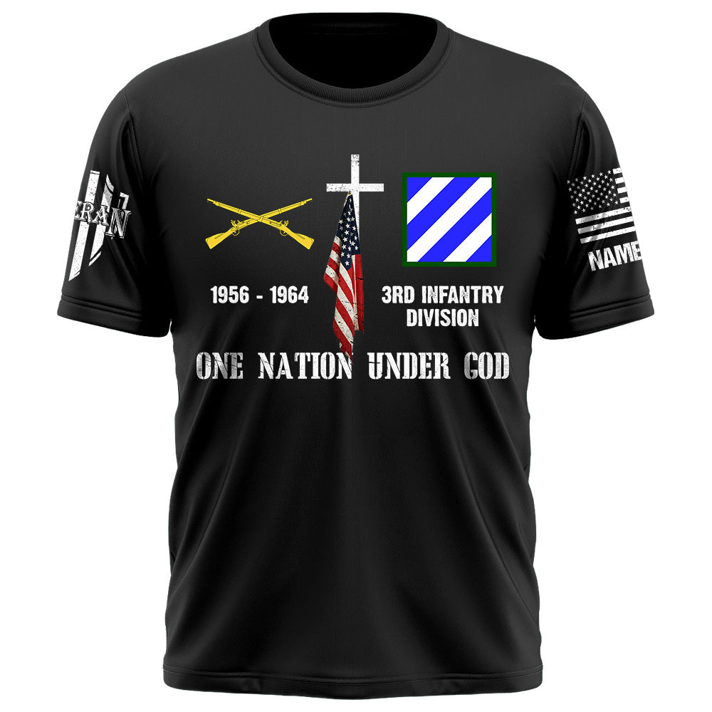 Custom Shirt One Nation Under God Custom Division Badges Military Gift For Veteran K1702 Trhn