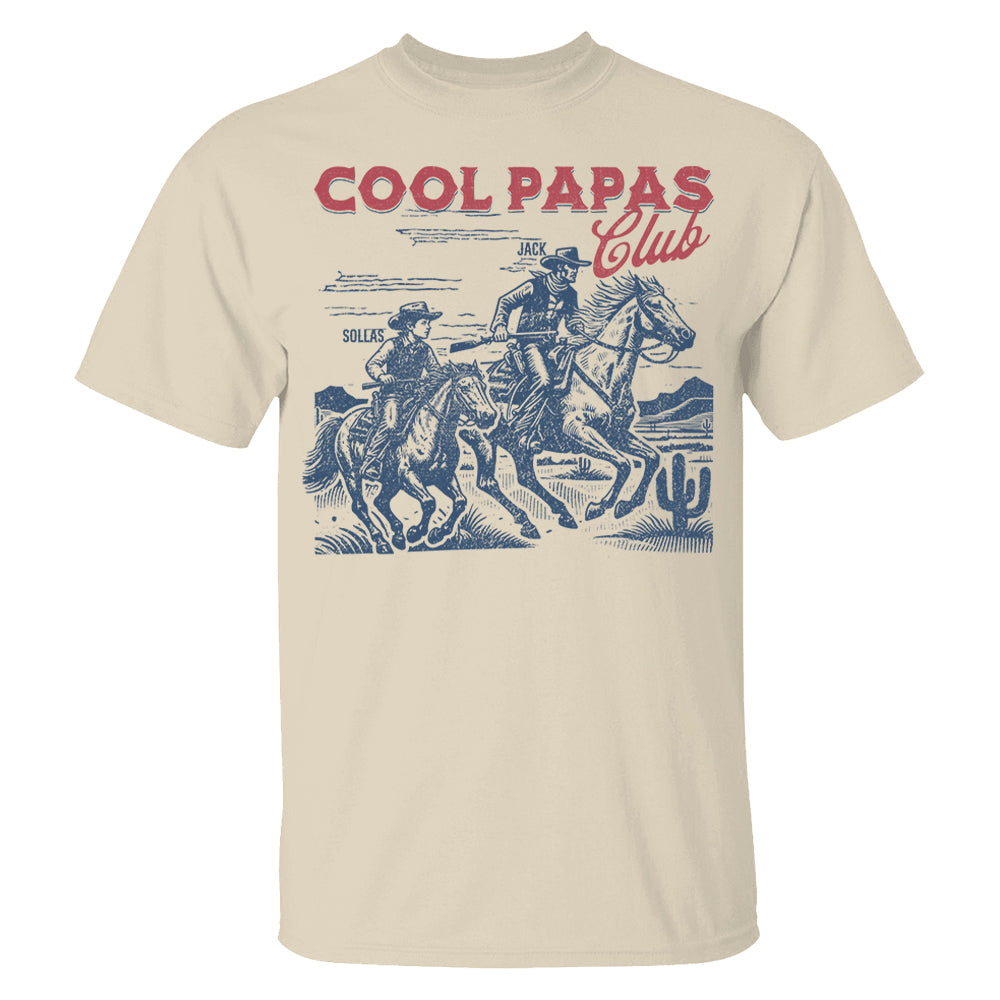Personalized Best Dad Ever Cowboy T-Shirt, Father's Day Gift for Dad, Custom Western Dad Shirt, Cowboy Dad Gift, Gift for Grandpa Na02 T24
