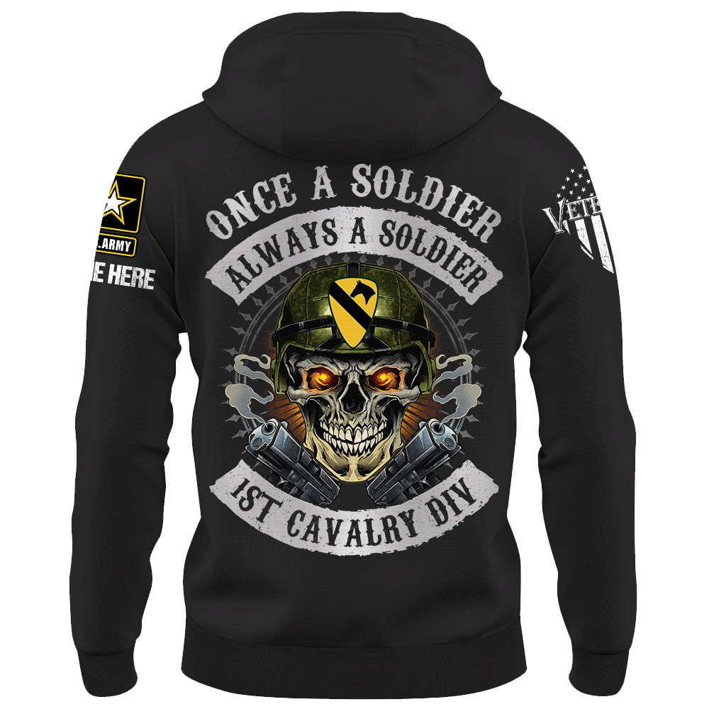 Personalized Shirt Once A Soldier Always A Soldier Custom Military Patches Gift For Veteran K1702 Trhn