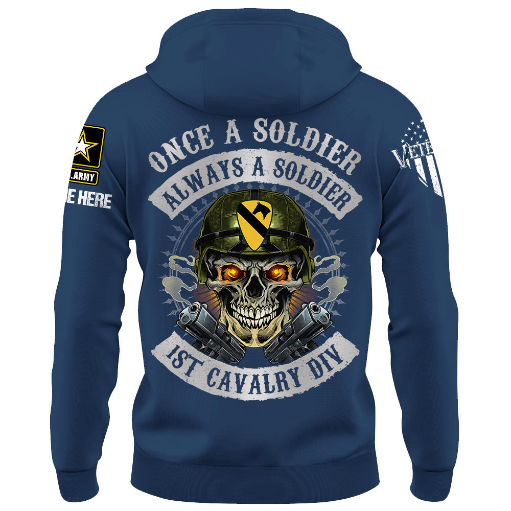Personalized Shirt Once A Soldier Always A Soldier Custom Military Patches Gift For Veteran K1702 Trhn