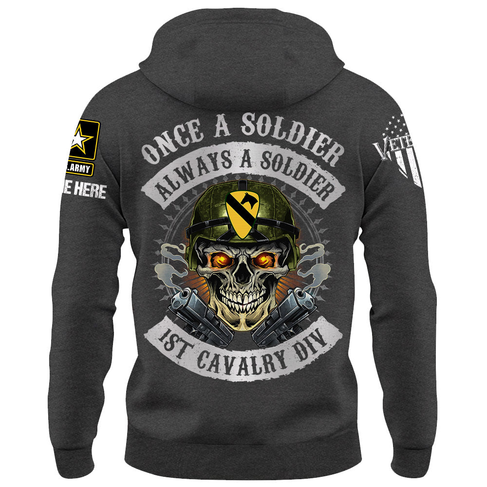 Personalized Shirt Once A Soldier Always A Soldier Custom Military Patches Gift For Veteran K1702 Trhn