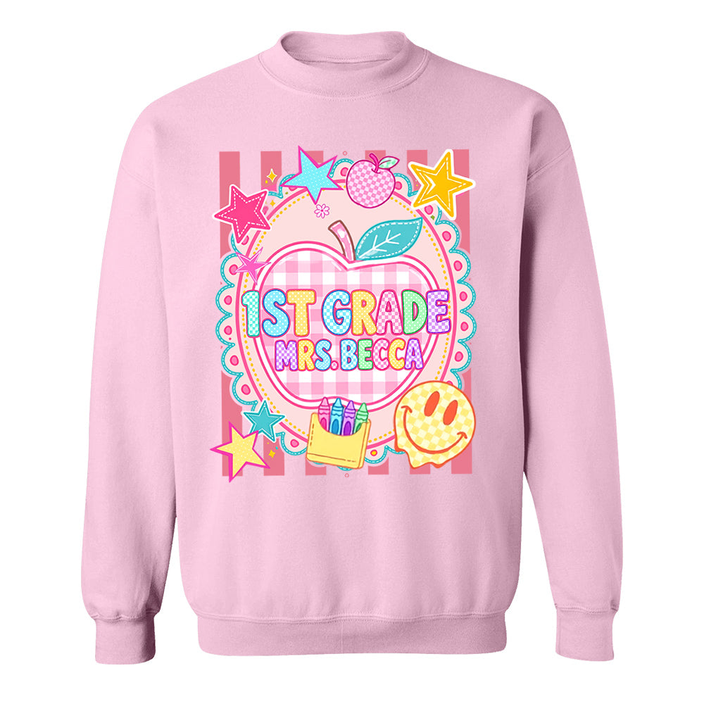 Personalized First Day Of School Shirt, Custom Name & Grade, Back To School Tee L0411 T24