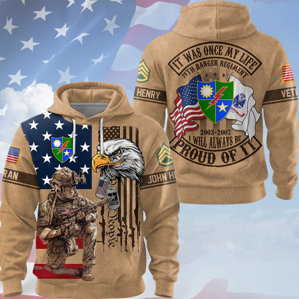 Custom Shirt It Was Once My Life US Veteran I Will Always Be Proud Of It Personalized All Over Print Shirt Veteran Gift K1702 Trhn